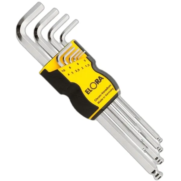 Bộ lục giác đầu bi ELORA 159SKU, 9 cây dài
