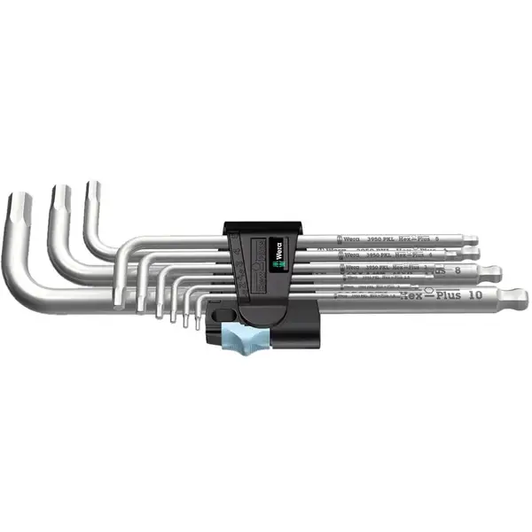 BỘ LỤC GIÁC THÉP KHÔNG RỈ WERA HEX-PLUS 9 CÂY 05022720001