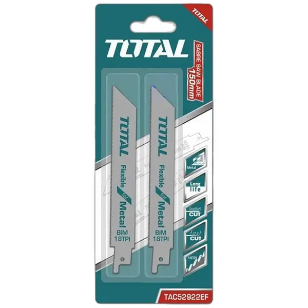BỘ LƯỠI CƯA KIẾM (CƯA KIM LOẠI) TOTAL TAC52922EF (VỈ 2 CÁI)