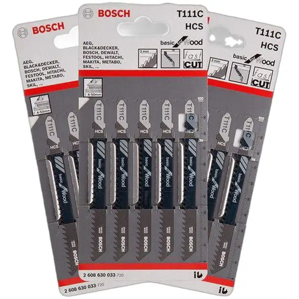 BỘ LƯỠI CƯA LỌNG GỖ BOSCH T111C (5 CÂY)