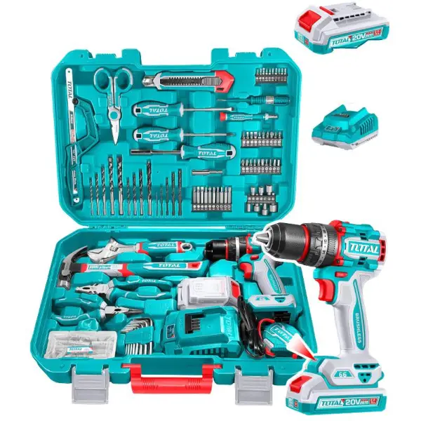 Bộ máy khoan động lực dùng pin 20V Total THKTHP11652 (165 món phụ kiện)