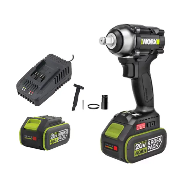 Bộ máy siết bu lông dùng pin 20V Worx WE272 (2 Pin 4.0Ah & Sạc)
