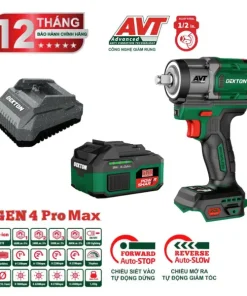 Bộ máy siết bu lông dùng pin 21V Dekton M21-IW680PROMAX (1 Pin 4.0Ah & 1 Sạc)