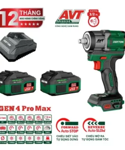 Bộ máy siết bu lông dùng pin 21V Dekton M21-IW680PROMAX (2 Pin 4.0Ah & 1 Sạc)