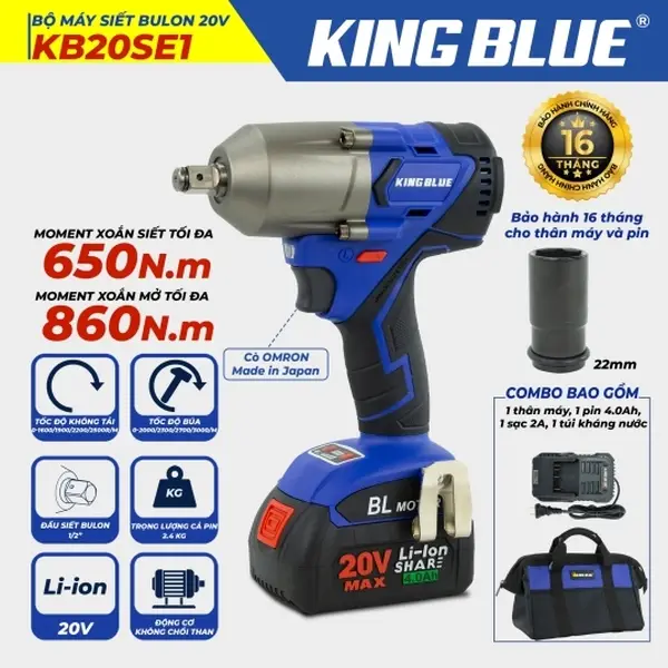 Bộ máy Siết bu lông 20V KB20SE1