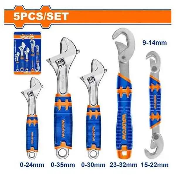 Bộ mỏ lết đa năng 5 chi tiết Wadfow WAW275K