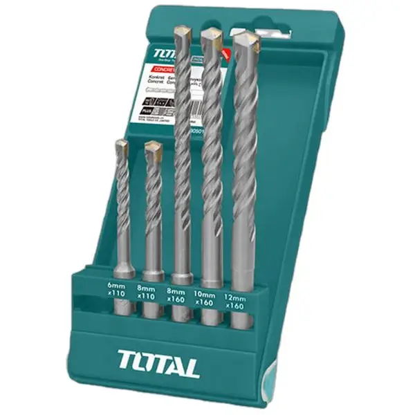BỘ MŨI KHOAN BÊ TÔNG ĐẦU GÀI SDS 5 CHI TIẾT TOTAL TAC190501 (6MM ĐẾN 12MM)