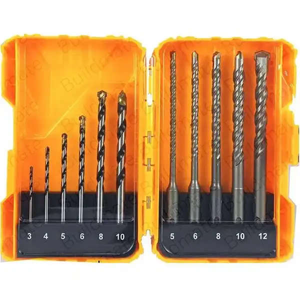 Bộ mũi khoan bê tông đuôi trơn và đuôi gài 11 chi tiết Ingco AKDL31101