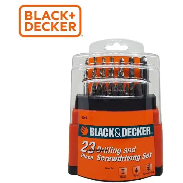 Bộ mũi khoan vặn vít 23 chi tiết Black & Decker 15095-B1