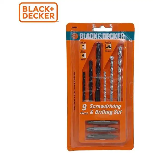 Bộ mũi khoan vặn vít 9 chi tiết Black & Decker 50688G
