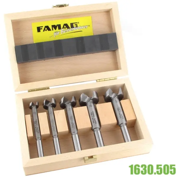 Bộ mũi khoét gỗ 5 cây FAMAG 1630.505, từ 15mm đến 35mm
