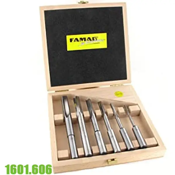 Bộ mũi phay gỗ FAMAG 1601.606, 6 chi tiết từ Ø6-16mm