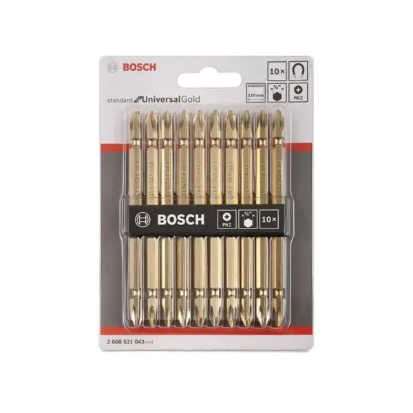 Bộ mũi vặn vít 10 cây PH2x110mm Bosch 2608521043