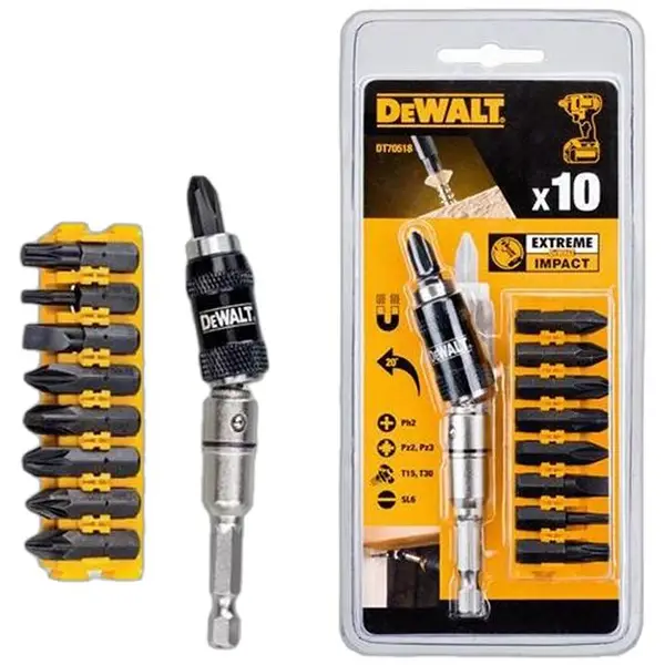 BỘ MŨI VÍT 10 CHI TIẾT DEWALT DT70518T-QZ