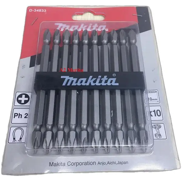 BỘ MŨI VÍT 2 ĐẦU (10 MŨI) 110MM MAKITA D-34833