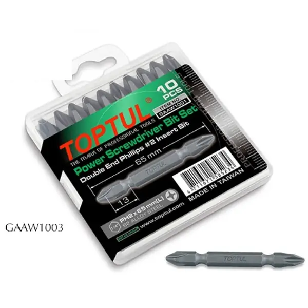 Bộ mũi vít bake 10 chi tiết PH3x65mm TOPTUL GAAW1003