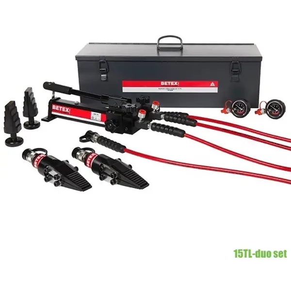 Bộ nêm thủy lực kép 15 tấn, 2 đầu nâng rời, bơm đôi. 15TL Duo-set
