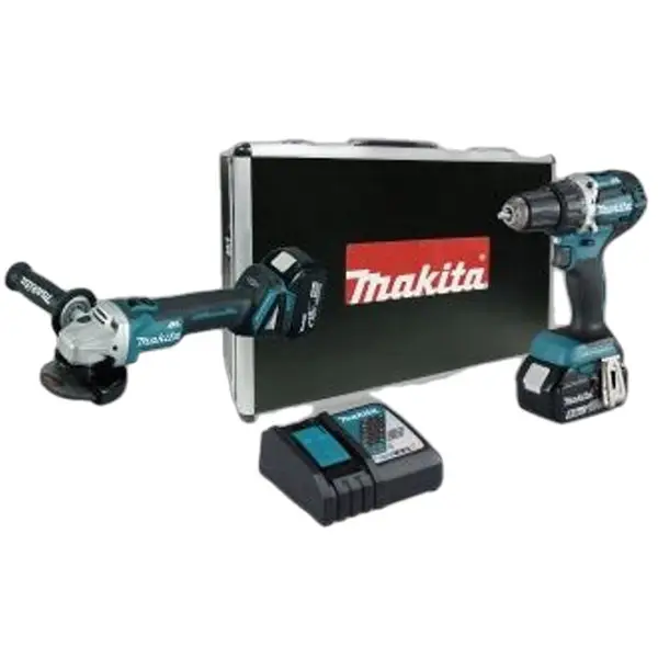BỘ SẢN PHẨM (DDF484＋DGA404) (18V) MAKITA DLX2426TX1