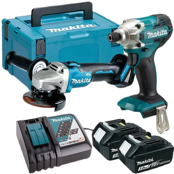 BỘ SẢN PHẨM (DTD156+DGA404+BL1830B+DC18RC) (18V) MAKITA DLX2395J