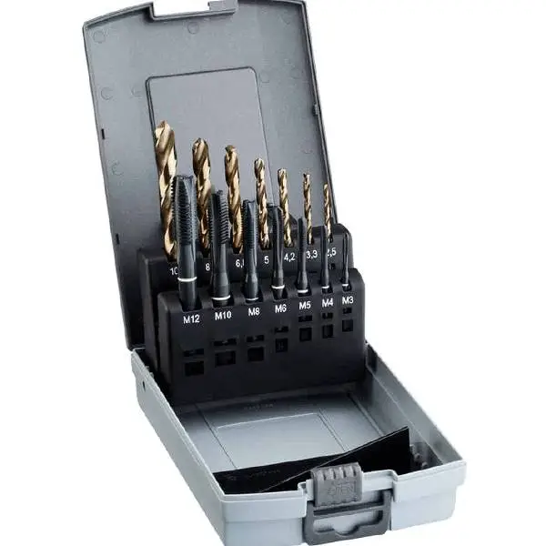 Bộ taro M3-M12 Euroboor DTS.312 mũi khoan mồi Ø2, 5-10, 2mm