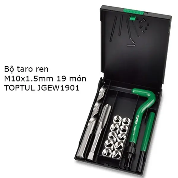 Bộ taro ren M10x1.5mm 19 món TOPTUL JGEW1901