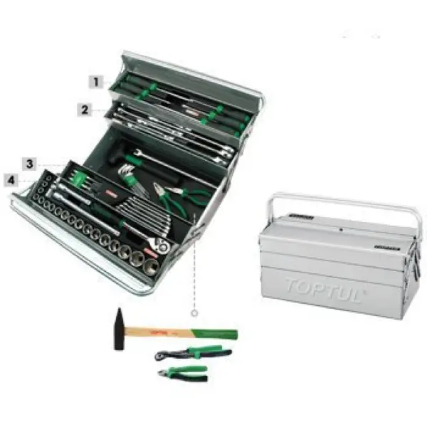 Bộ tủ dụng cụ 4 ngăn 82 chi tiết TOPTUL GCAZ0016