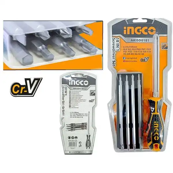 Bộ Tua Vít 18 Đầu AKISD0181 INGCO