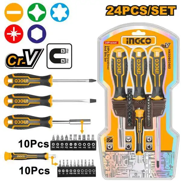 Bộ Tua Vít 24 Chi Tiết HKSDB02482 INGCO
