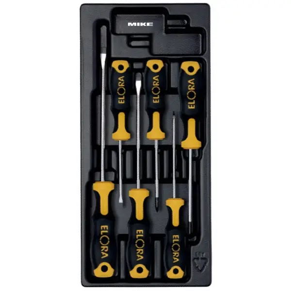 Bộ tua vít 6 cây ELORA MS-39, gồm dẹt và hoa thị Pozidriv