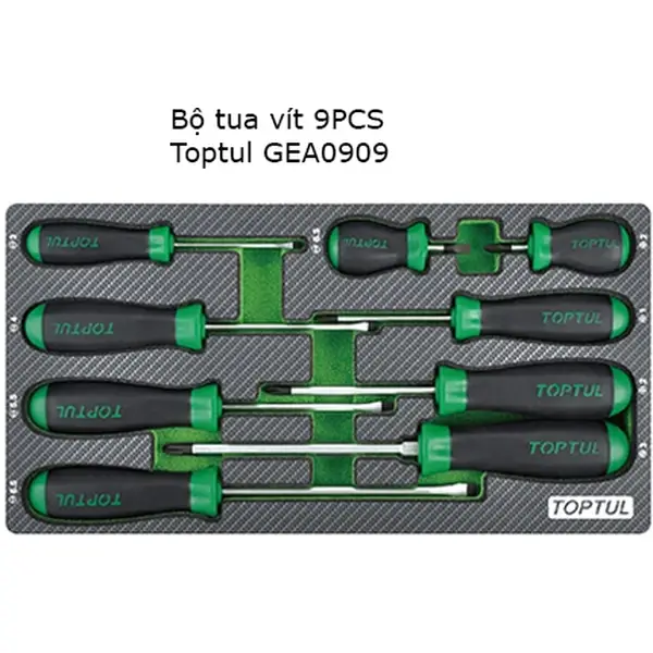 Bộ tua vít 9 chi tiết TOPTUL GEA0909