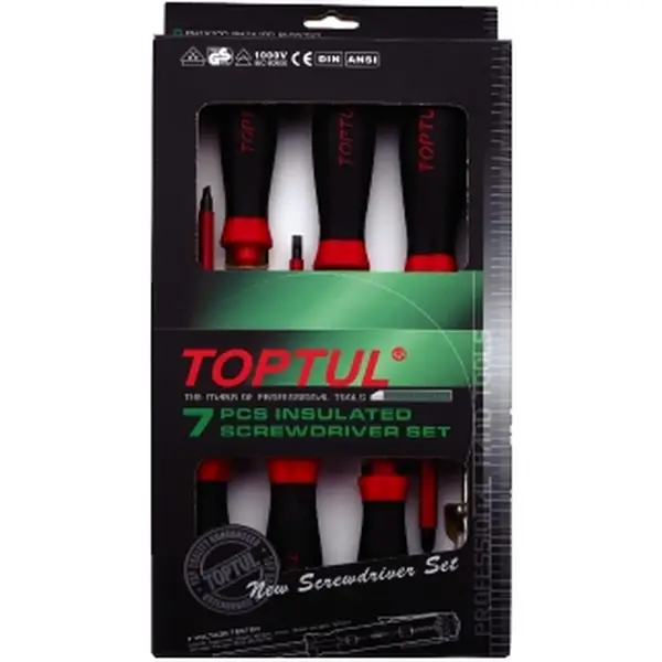 Bộ tua vít cách điện 1000V 7pcs TOPTUL GAAE0704