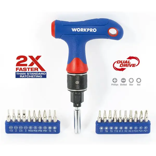 Bộ tua vít cầm tay chữ T Workpro W021408