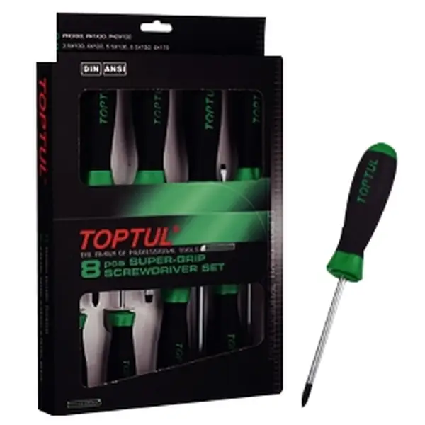 Bộ tua vít chống trượt 8 chi tiết TOPTUL GAAE0807