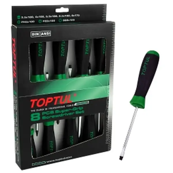 Bộ tua vít chống trượt 8pcs TOPTUL GAAE0821