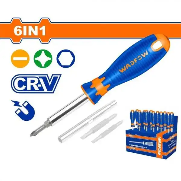 Bộ Tua Vít Dẹp, Bake, Lục Giác 6 Trong 1 WSS5506 WADFOW