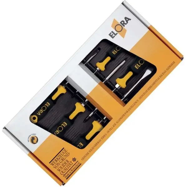 Bộ tua vít ELORA 579 S5-K, gồm 5 cây dẹt, pake 4 cạnh