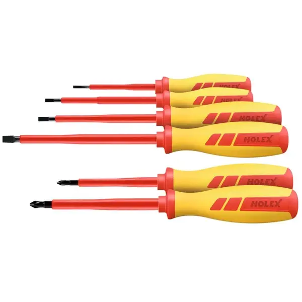 BỘ TUA VÍT HOLEX 6 CÂY CÁCH ĐIỆN 1000V, 4 ĐẦU DẸP VÀ 2 ĐẦU PHILLIPS