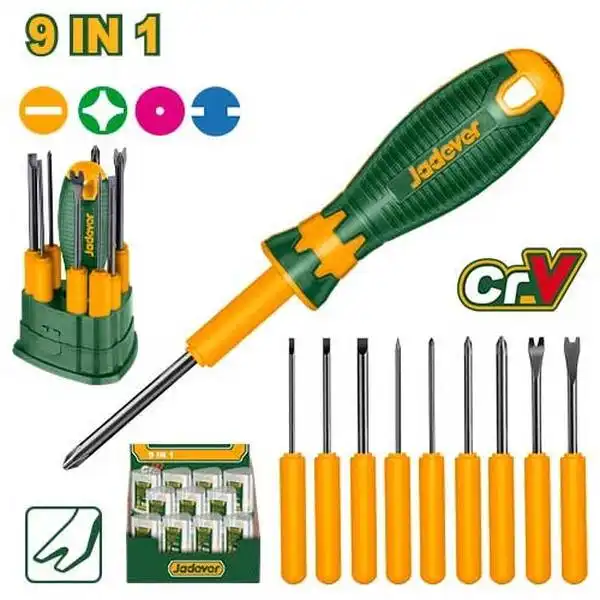 Bộ tuốc nơ vít 10 chi tiết Jadever JDSS1B10