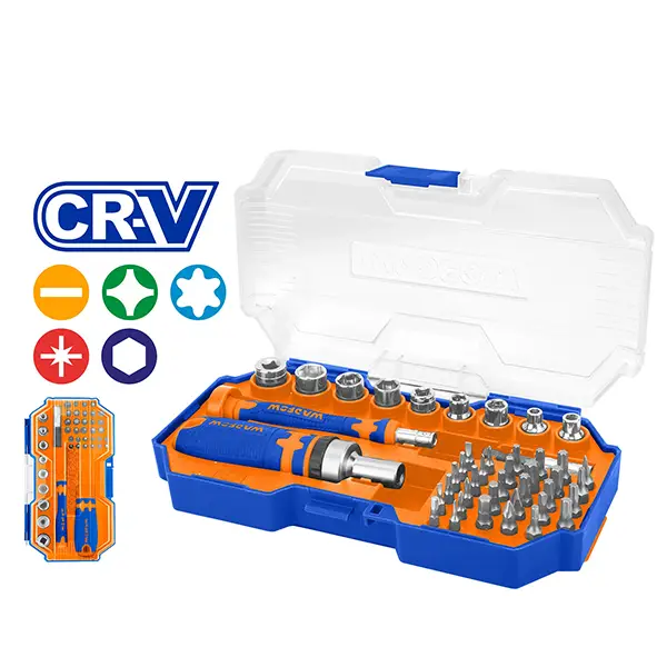 Bộ tuốc nơ vít 43 chi tiết Wadfow WSS8B43