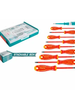 Bộ tuốc nơ vít cách điện 10 chi tiết Total THKTV02S101