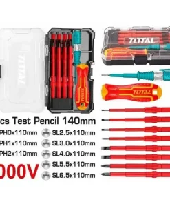 Bộ tuốc nơ vít cách điện 10 chi tiết Total THTIS5106