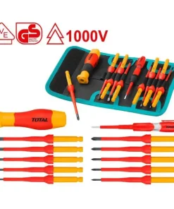 Bộ tuốc nơ vít cách điện 12 chi tiết Total THKISD1201