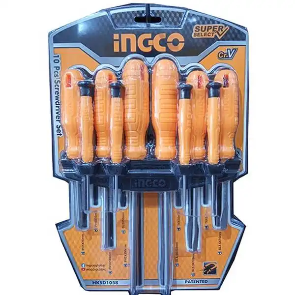 Bộ tuốc nơ vít đa năng 10 chi tiết Ingco HKSD1058