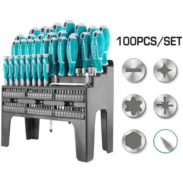 Bộ tuốc nơ vít đa năng 100 chi tiết Total THT2506100