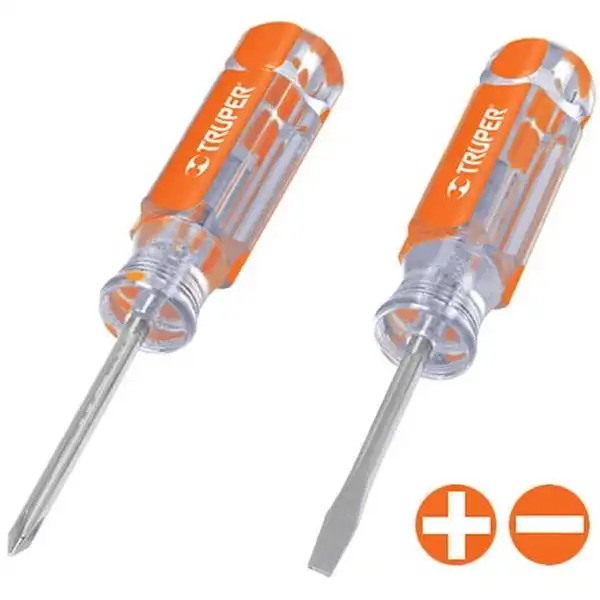 Bộ tuốc nơ vít dẹp và bake 2 cây Truper 14199 (DES-MINI-2)