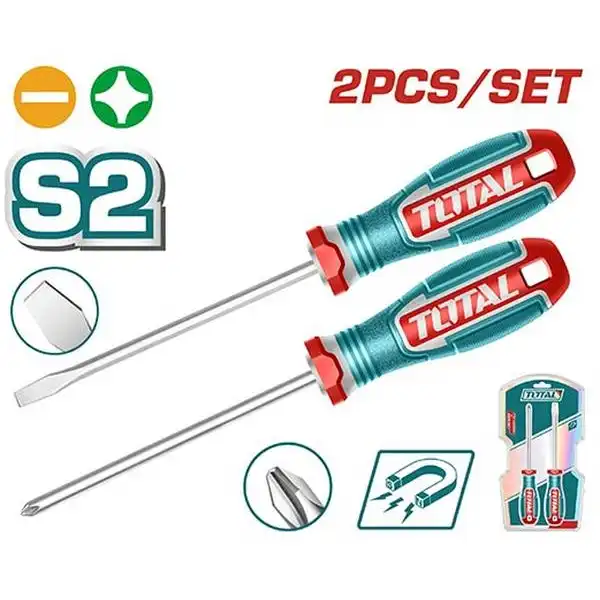 Bộ tuốc nơ vít dẹp và bake 2 chi tiết Total TKSDS0226
