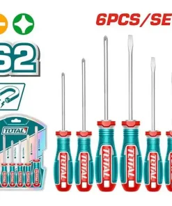 Bộ tuốc nơ vít dẹp và bake 6 chi tiết Total TKSDS0626