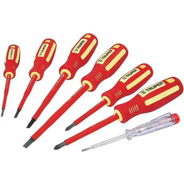 Bộ tuốc nơ vít dẹp và bake 7 cây cách điện 1000V Truper 14196 (DTJ-7D)