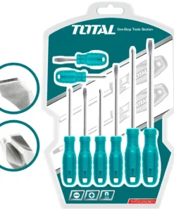 Bộ tuốc nơ vít dẹp và bake 8 chi tiết Total THTDC250801