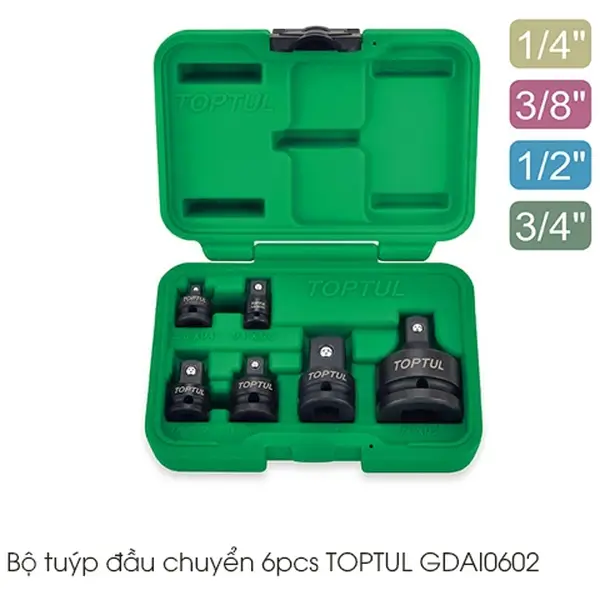 Bộ tuýp đầu chuyển 6pcs TOPTUL GDAI0602